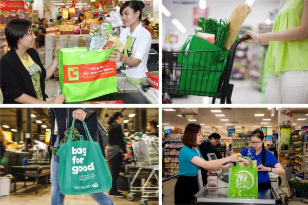 Túi thân thiện môi trường được ứng dụng phổ biến trong các cửa hàng, siêu thị