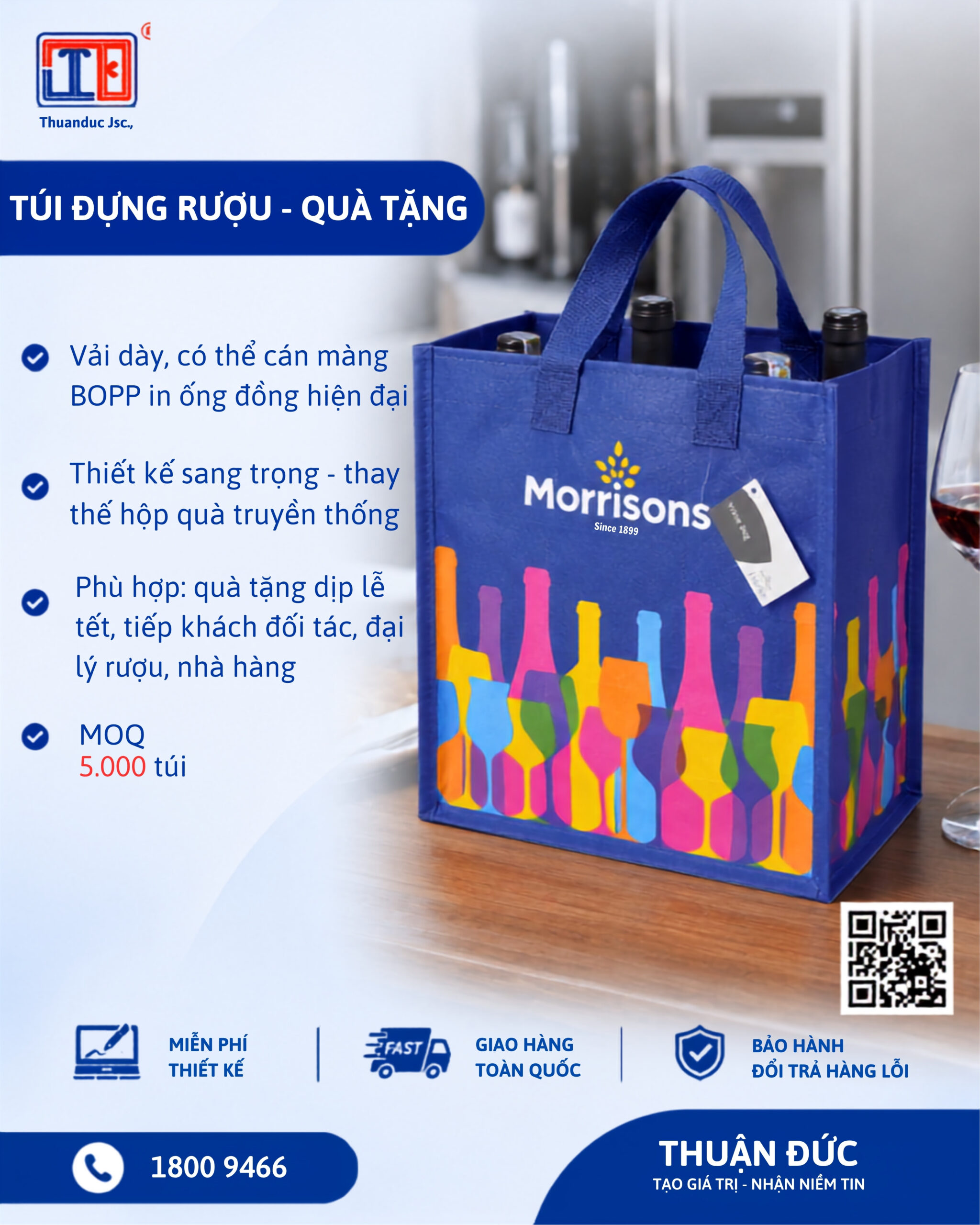 Túi vải không dệt số lượng lớn: Báo giá, thời gian giao và chính sách OEM 2026 8 túi vải không dệt quà tặng